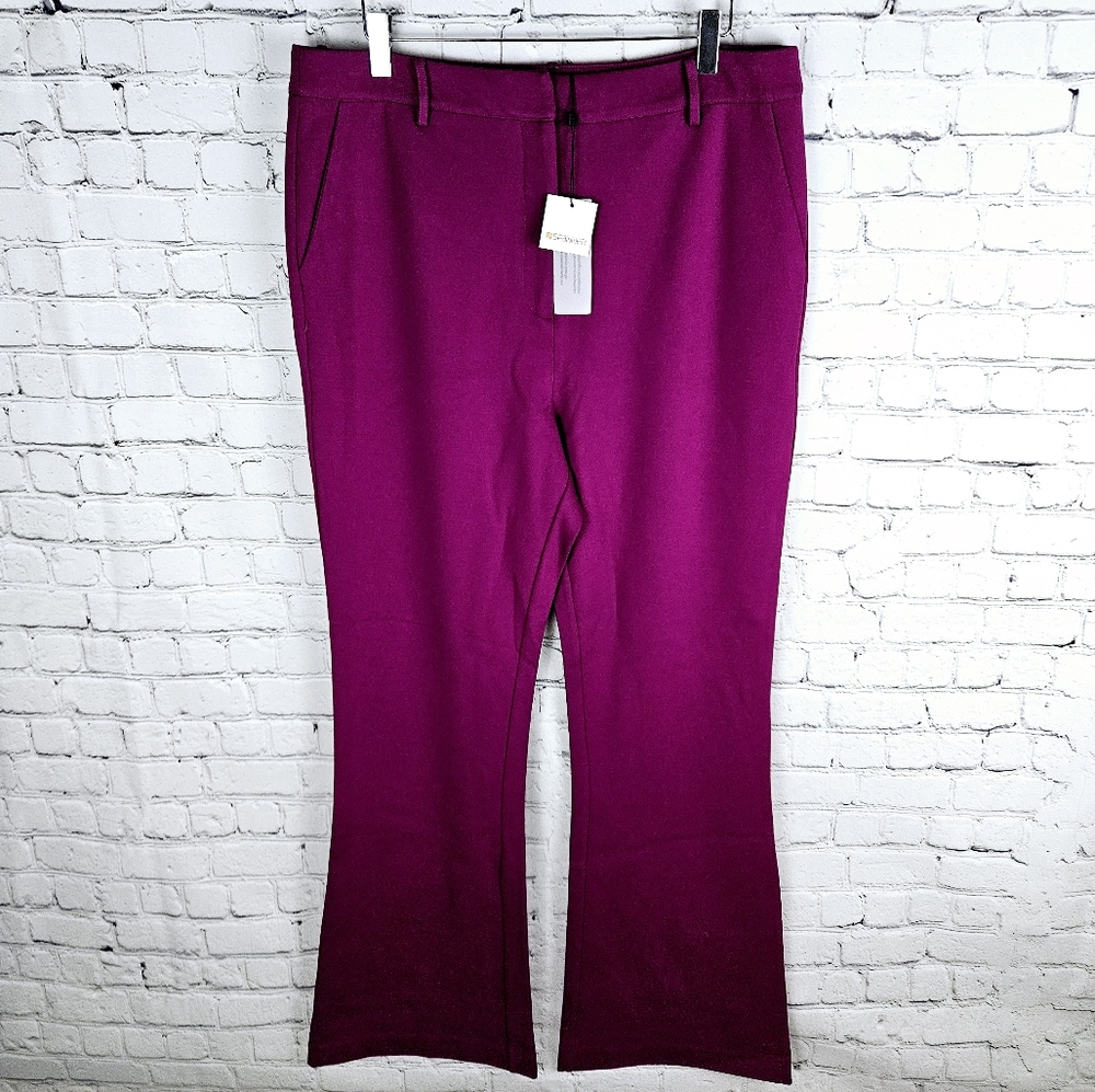 SPANNER | tailored flare stretch high waist trouser pants